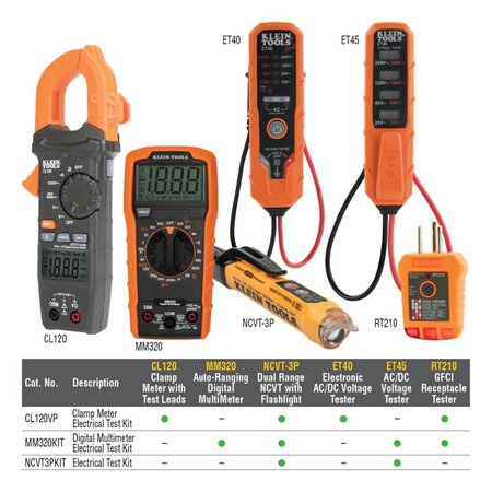 Klein Tools Digital Multimeter Electrical Test Kit MM320KIT